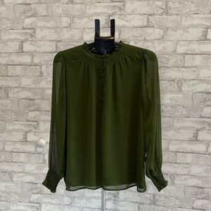 LOFT Button-Front Blouse